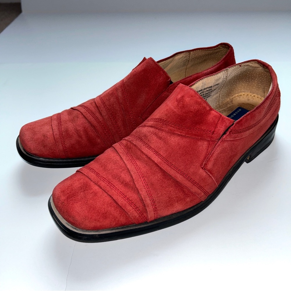 Giorgio Brutini Suede Rustic Red Leather Dress
Loafers Shoes sz 8.5